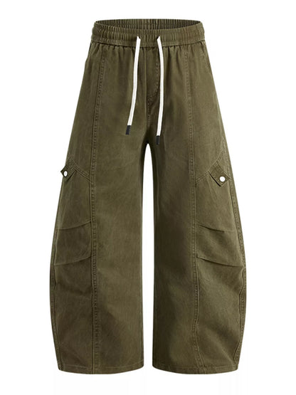 Men's Plus Size Wide-Leg Cargo Pants - Farnelli