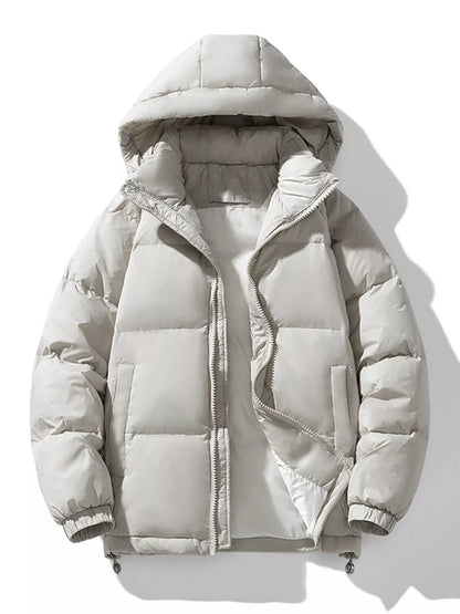 Men's Plus Size Zip Up Hooded Puffer Jacket - Farnelli