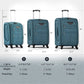 HouseOfZazla expandable softside luggage 3-piece set with spinner wheels in multiple colors