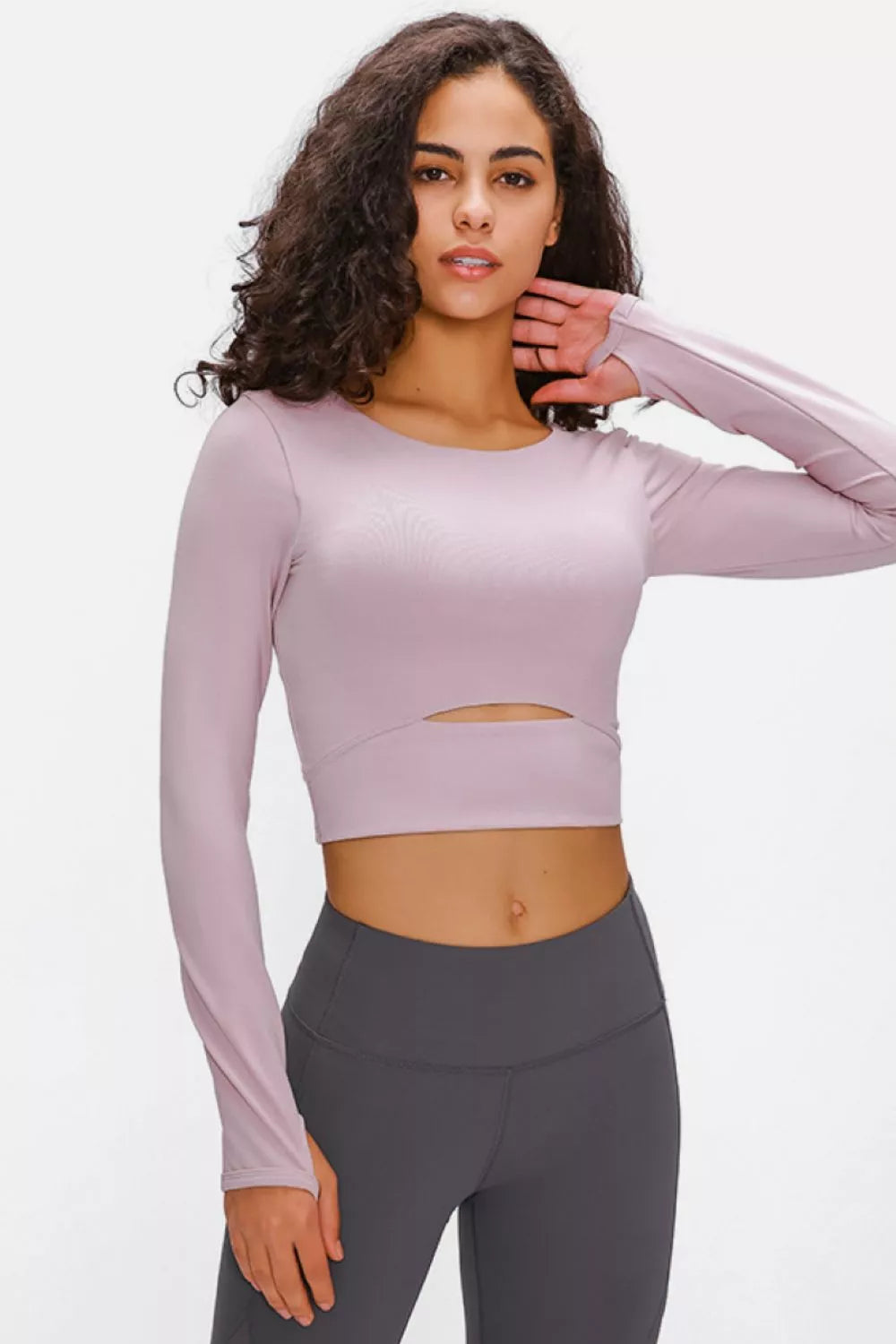 Millennia Long Sleeve Cropped Top With Sports Strap - Farnelli