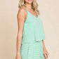 Culture Code Full Size Double Flare Striped Romper - Farnelli
