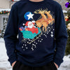 Children's Santa Graphic Long Sleeve T-Shirt - Dark Navy