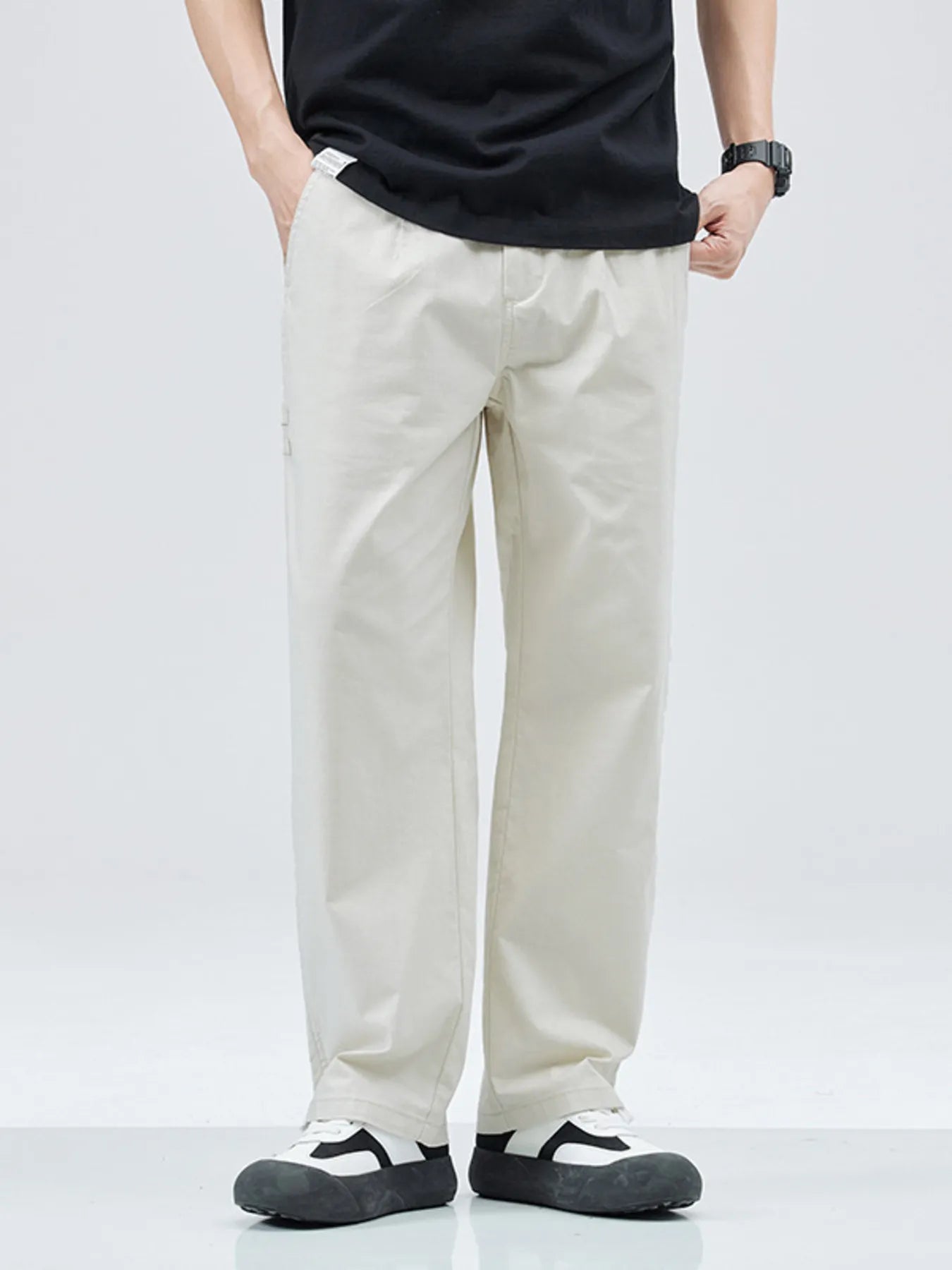 Men's Full Size Casual Loose Fit Straight Leg Pants Plus Size - Farnelli