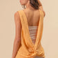 BiBi Textured Sweather Knit Twist Back Sleeveless Top - Farnelli