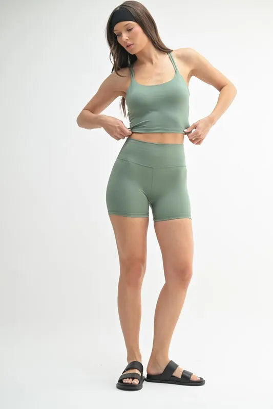 MONO B Venice Cloud Light Crisscross Sports Bra - Farnelli