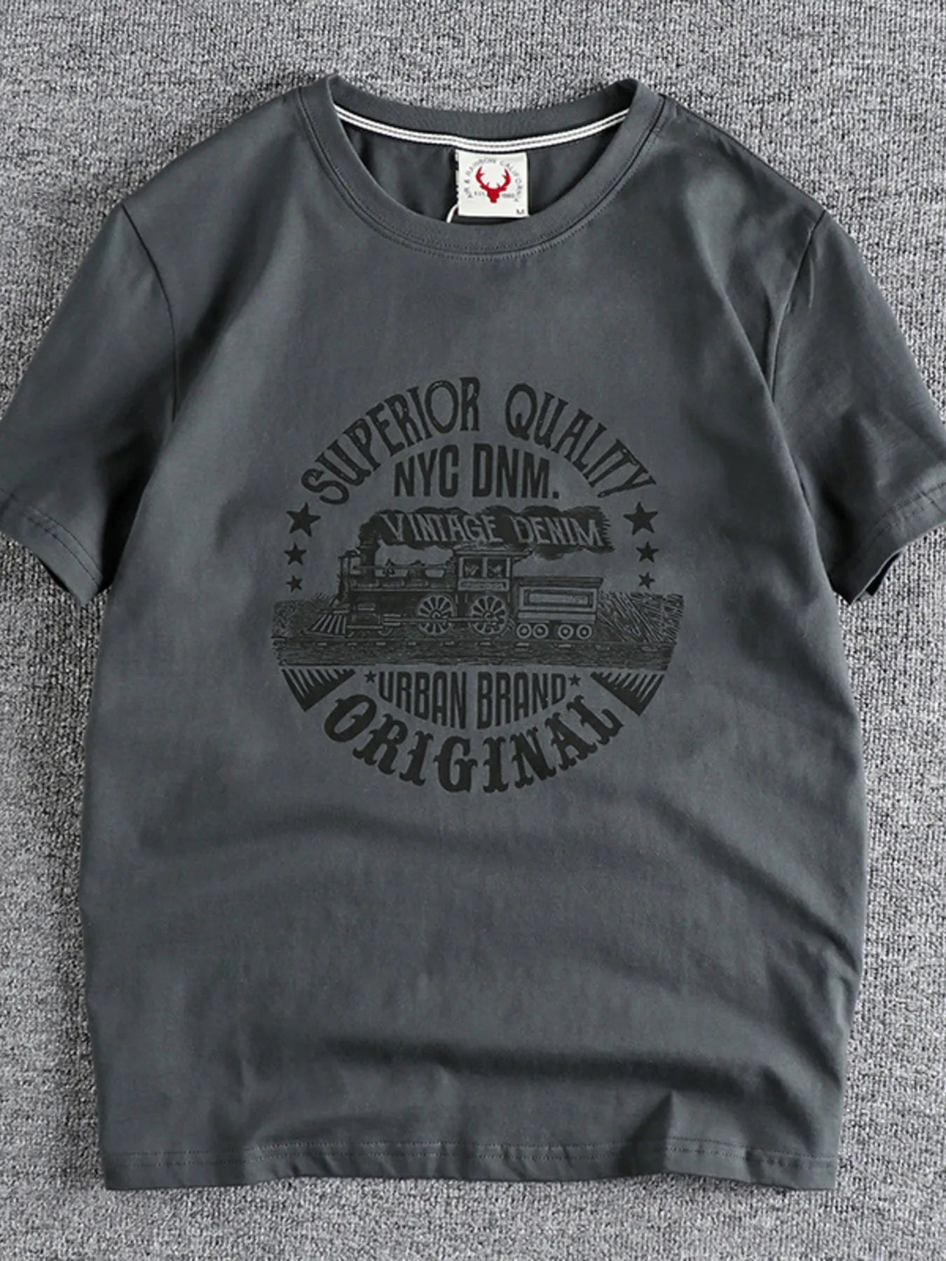 Men's Plus Size Graphic Round Neck Short Sleeve T-Shirt - Farnelli