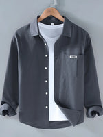 Men's Plus Size Button Up Long Sleeve Shirt - Farnelli