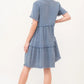 And The Why Washed Frayed Detail Tiered Dress - Farnelli