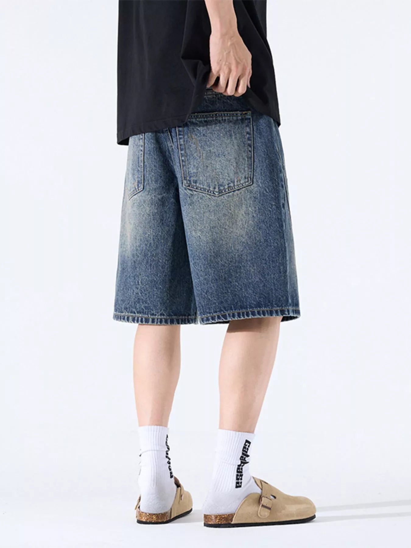 Men's Loose Fit Denim Shorts - Farnelli