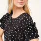 And The Why Embellished Sleeve Polka Dots Shift Dress - Farnelli