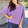 Basic Bae Bamboo Full Size Round Neck Drop Shoulder T-Shirt - Lavender