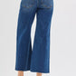 RISEN Full Size Mid Rise Crop Wide Raw Cut Hem Jeans Plus Size - Farnelli
