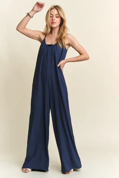 ADORA Wide Leg Casual Cami Jumpsuit - Farnelli
