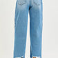 RISEN Full Size Slouchy Cropped Barrel Jeans with Contrast Wash Plus Size - Farnelli