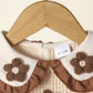 Children's Floral Applique Ruffle Trim Top and Pants Set - Farnelli