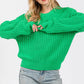 SAGE + FIG Round Neck Drop Shoulder Sweater - Farnelli
