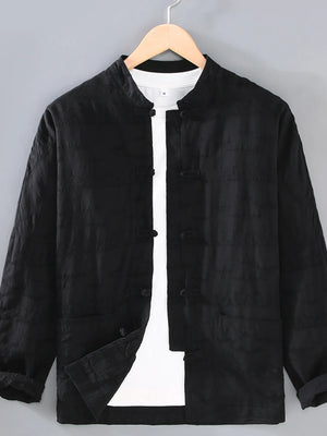Men's Plus Size Button Up Long Sleeve Shirt - Farnelli