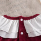Children's Christmas Velvet Bodysuit and Socks Set - Farnelli