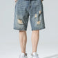 Men's Distressed Wide Leg Denim Shorts - Farnelli
