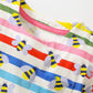 Children's Striped Bee Print Casual Dress - Farnelli