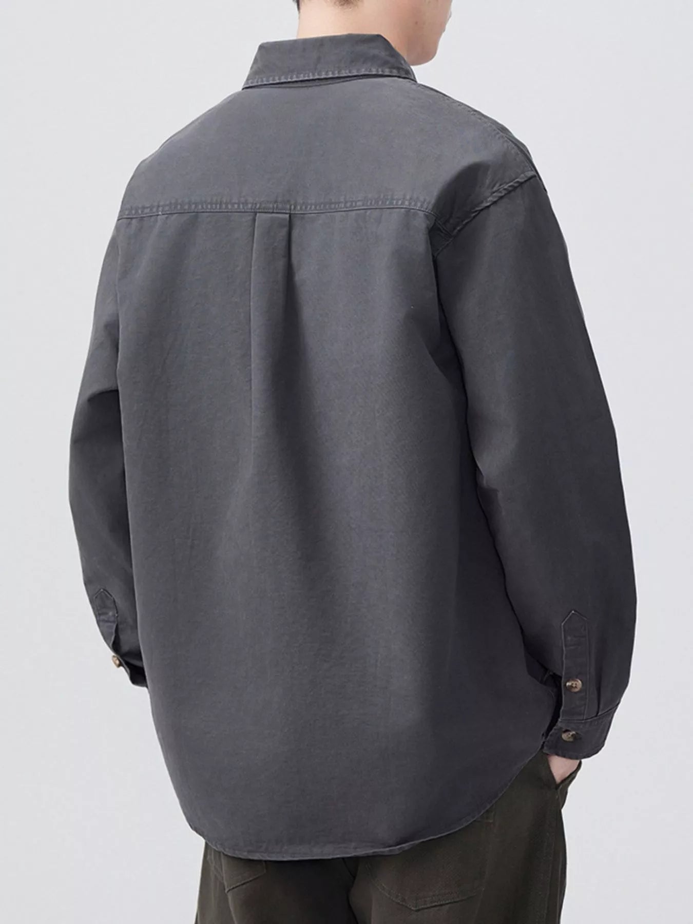 Men's Plus Size Button Up Long Sleeve Shirt - Farnelli