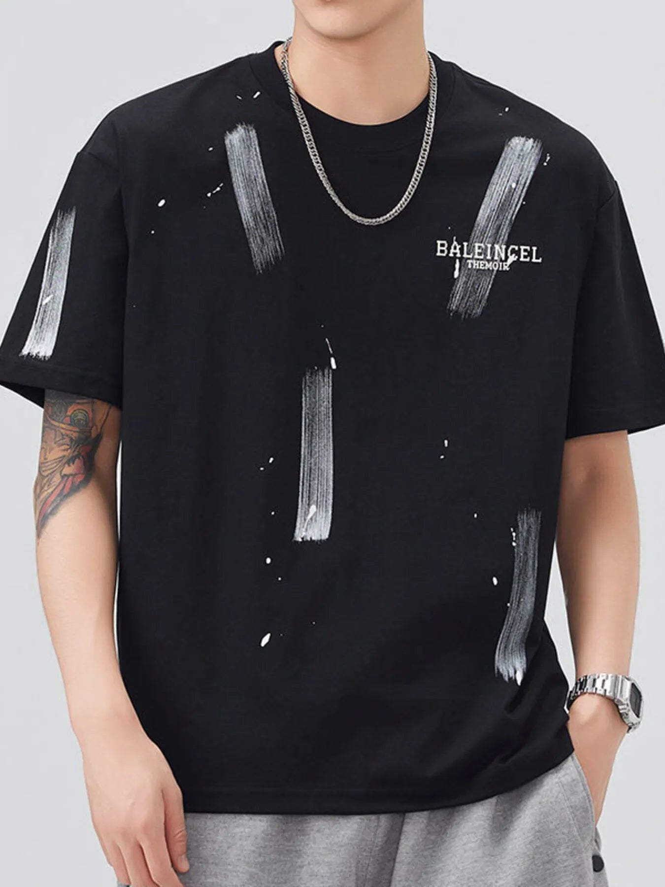 Men's Plus Size Round Neck Short Sleeve T-Shirt - Farnelli