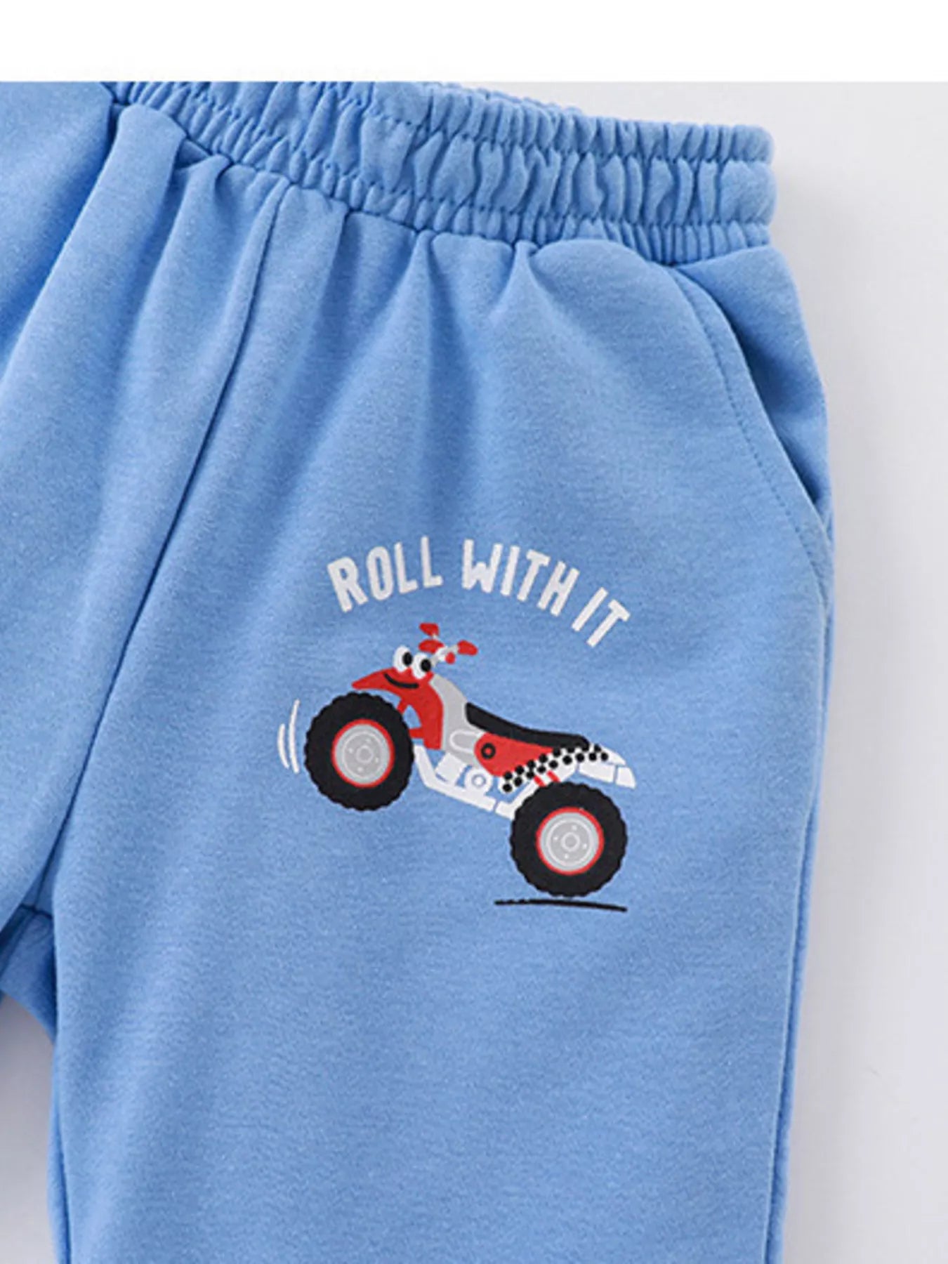 Children's Cartoon ATV Print Tee and Shorts Set - Farnelli