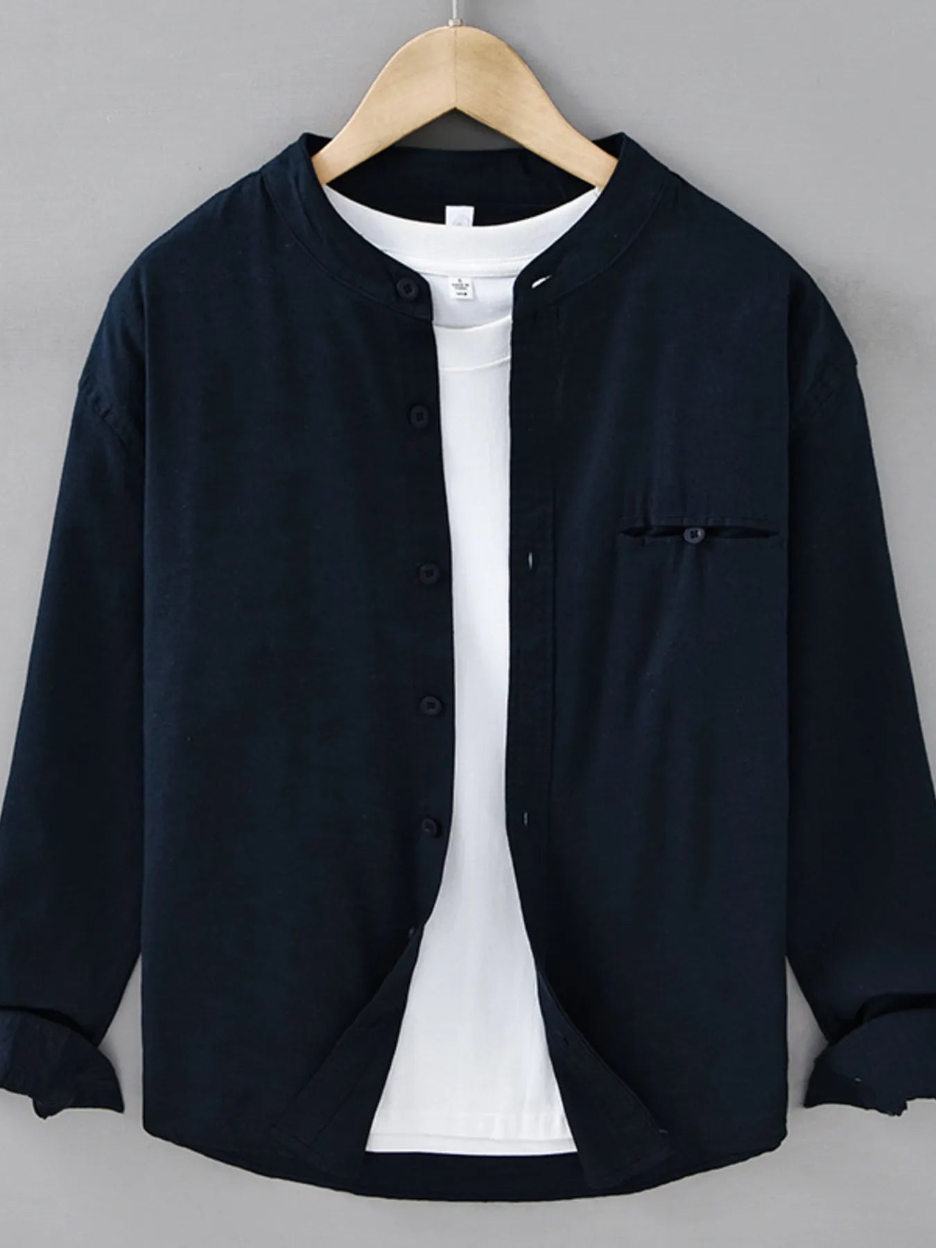 Men's Plus Size Casual Button Up Long Sleeve Shirt - Farnelli