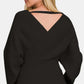 Zenana Cross Wrap Rib Long Sleeve Sweater - Farnelli