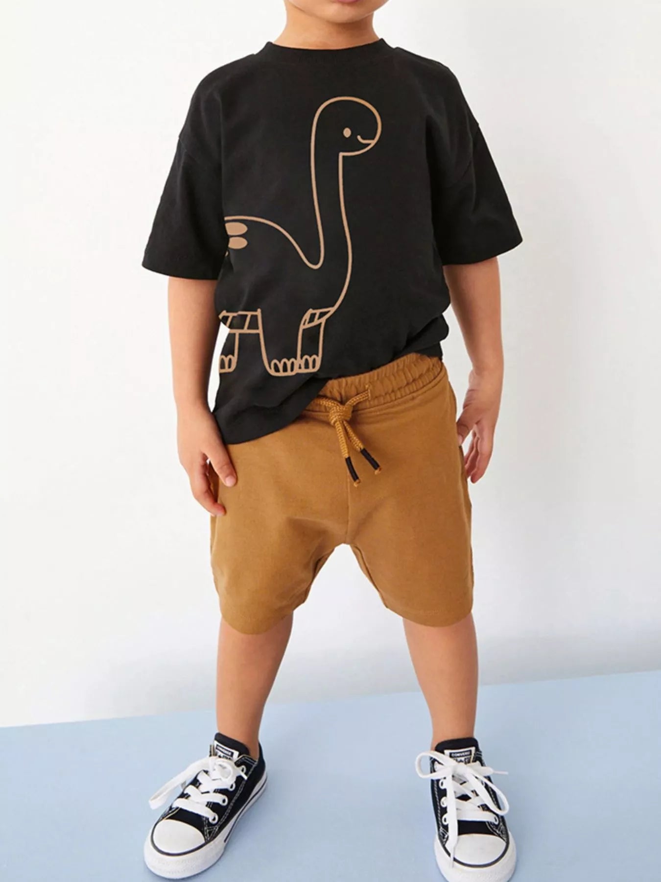 Children's Dinosaur Graphic Tee and Shorts Set - Farnelli