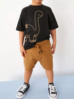 Children's Dinosaur Graphic Tee and Shorts Set - Farnelli