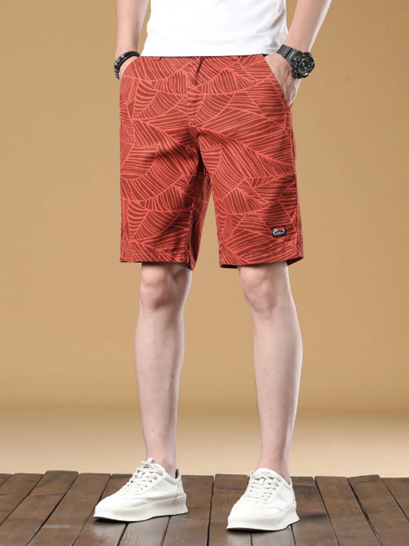 Men's Printed Wide-Leg Shorts - Farnelli