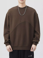 Men's Plus Size Round Neck Long Sleeve Sweatshirt - Farnelli
