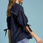 Umgee Full Size Embroidered Detail Button Down Shirt Plus Size - Farnelli