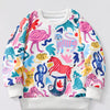 Children's Animal Print Crew Neck Sweatshirt - Multicolor