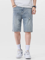 Men's Distressed Denim Shorts - Farnelli