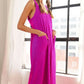 ADORA Textured Wide-Leg Jumpsuit - Farnelli