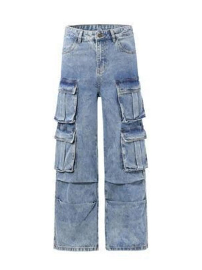 Men's Cargo Wide Leg Jeans - Farnelli
