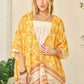 Davi & Dani Floral Printed Short Sleeve Loose Fit Kimono Cover Up - Farnelli