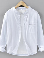 Men's Plus Size Casual Button Up Long Sleeve Shirt - Farnelli