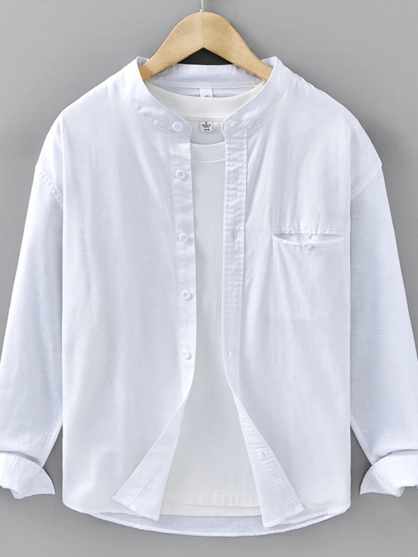 Men's Plus Size Casual Button Up Long Sleeve Shirt - Farnelli