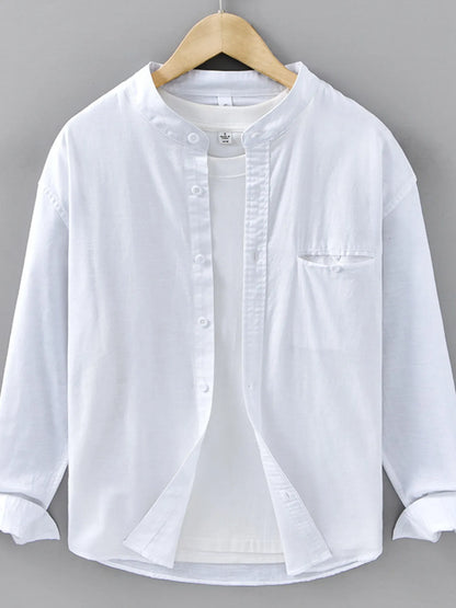 Men's Plus Size Casual Button Up Long Sleeve Shirt - Farnelli