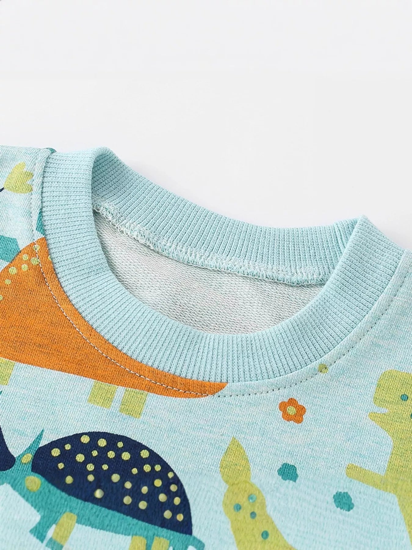 Children's Dinosaur Print Crew Neck Casual Sweatshirt - Farnelli