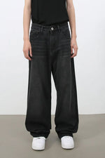 Men's Wide Leg Jeans with Pockets - Farnelli