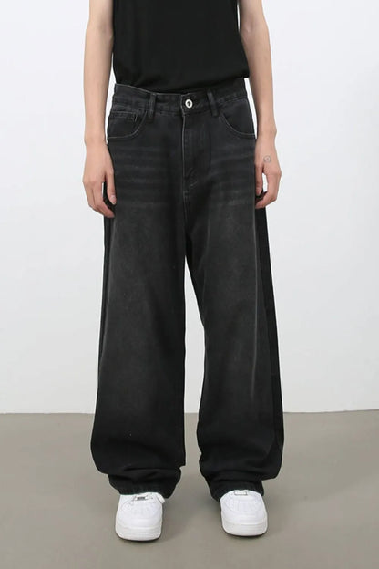 Men's Wide Leg Jeans with Pockets - Farnelli