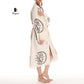 Boho Moon and Sun Print Organic Cotton Kimono Robe for Beach Days