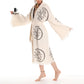 Boho Moon and Sun Print Organic Cotton Kimono Robe for Beach Days