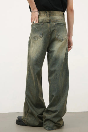 Men's Wide Leg Jeans with Pockets - Farnelli