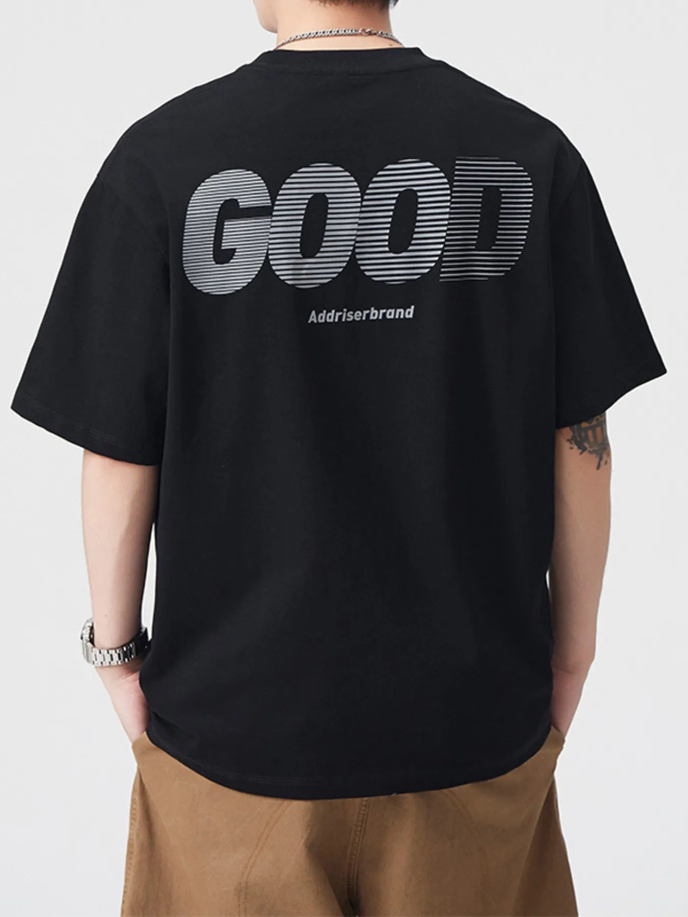 Men's Plus Size Round Neck Short Sleeve T-Shirt - Farnelli