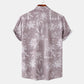 Men's Print Short Sleeve Button-Up Shirt - Farnelli